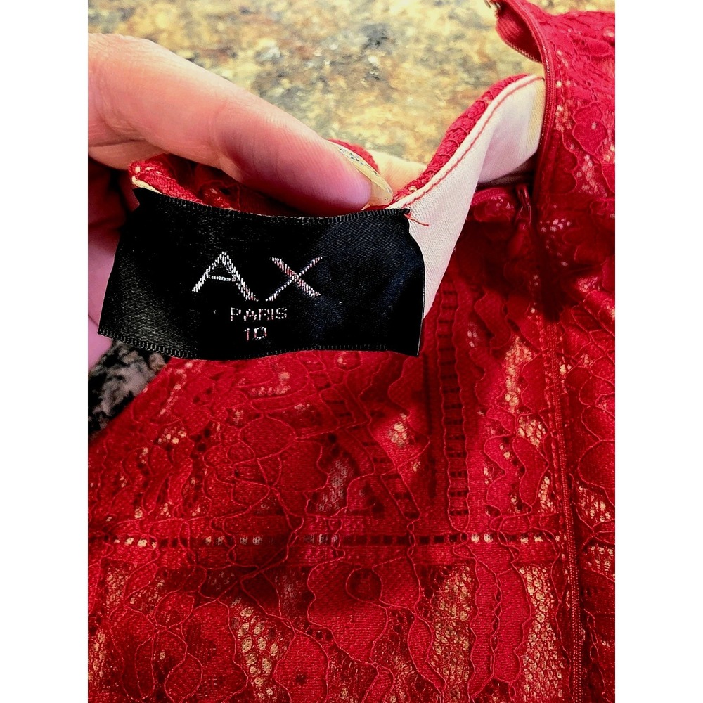 AX Paris Women's Sleeveless Red Dress. Lace. New Without Tags. Size 10